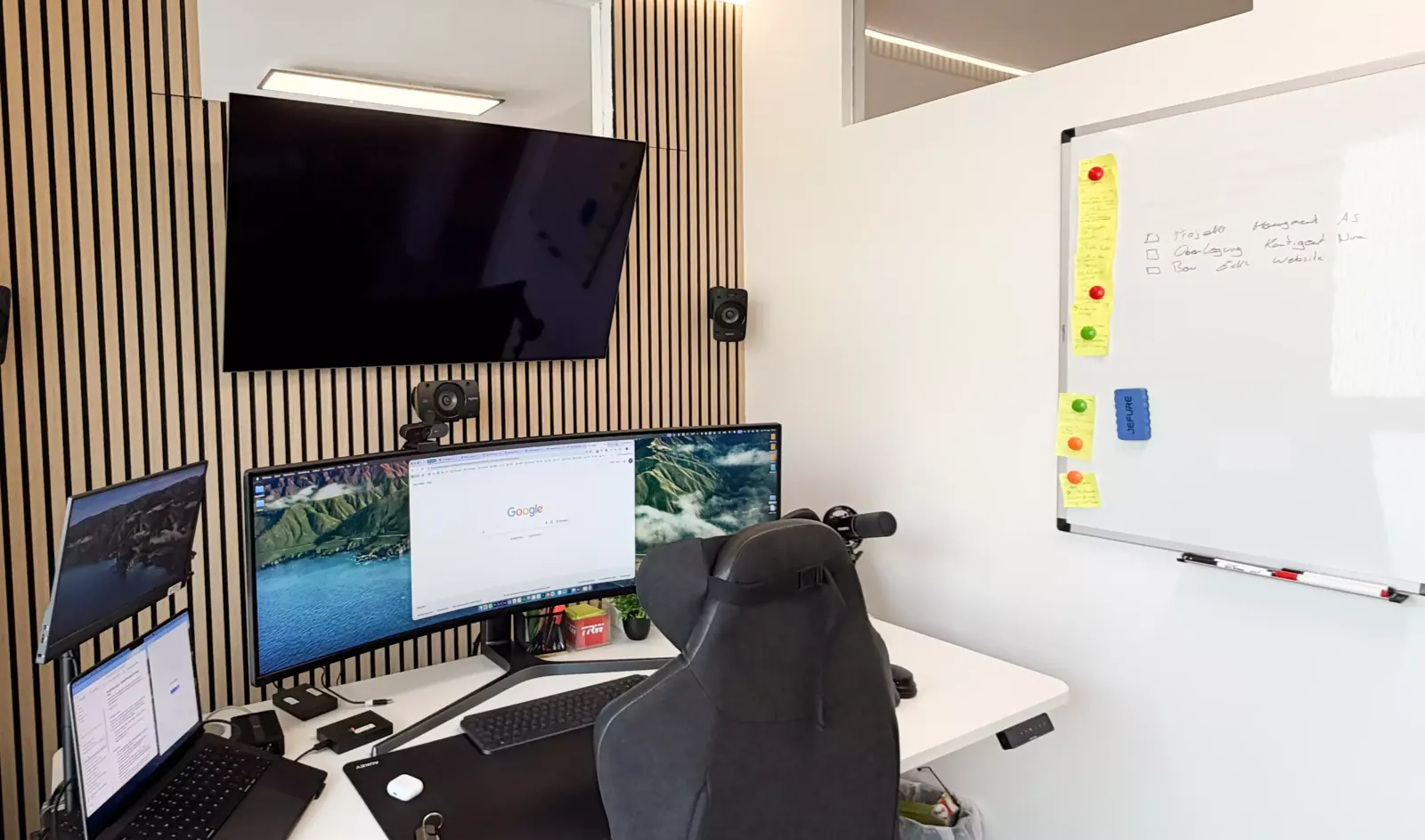 Arbeitsbereich mit Whiteboard
